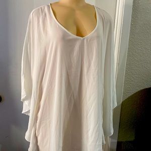 Freedom washed white top